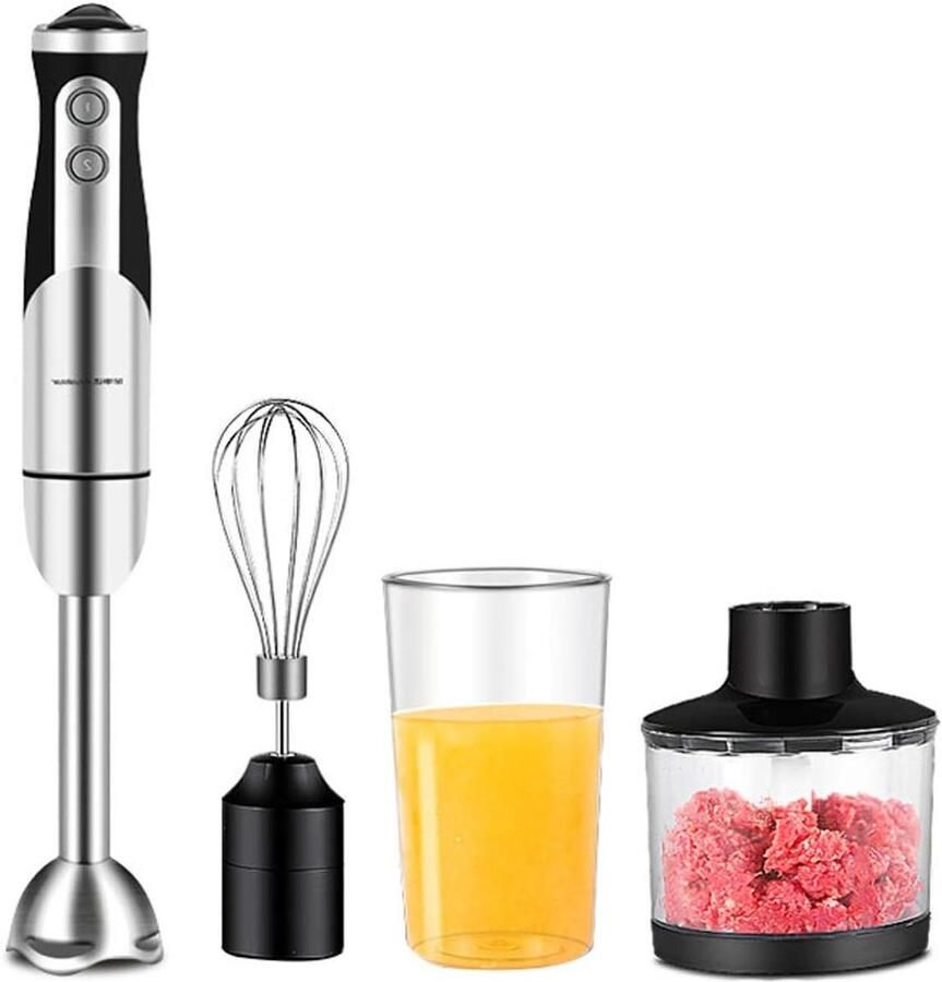 Staafmixer Set Blender Keukenmixer Maaltijden Bereiden Multifunctioneel Accessoires 600 ml Zwart