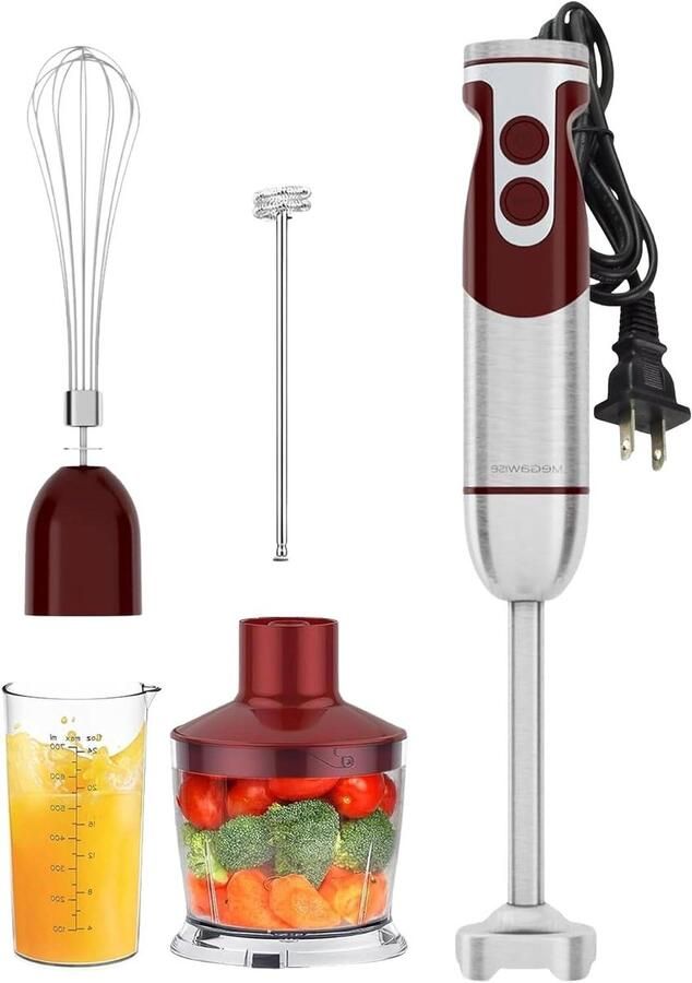 Staafmixer Set Dompelblender Handmixer Keukenbereidingen Maken 5-in-1 Functionaliteit 400 Watt ROD