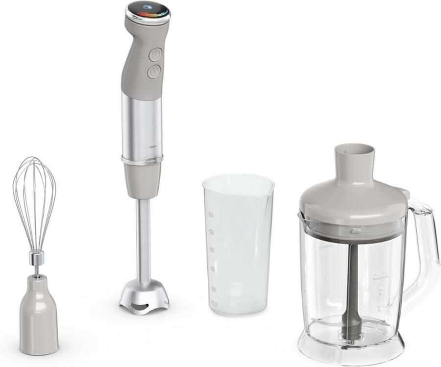 Staafmixer Set Handmixer Blender Set Pureerstaf Hakmolen Keukenmachine RVS 3 in 1 Mixer Accessoire Soepen Smoothies Babyvoeding