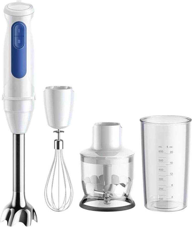 Staafmixer Set Handmixer Blender Set Pureerstaf Hakmolen Keukenmachine RVS 3 in 1 Mixer Accessoire Soepen Smoothies Babyvoeding
