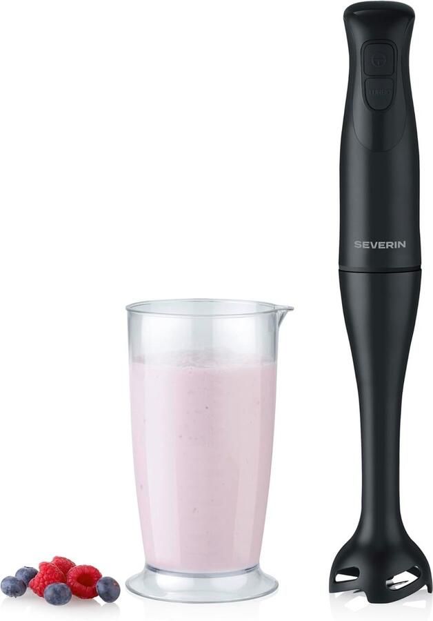 Staafmixer Set Handmixer Keuken Moeiteloos Mixen Turbofunctie Krachtig 6x13x38 cm Zwart