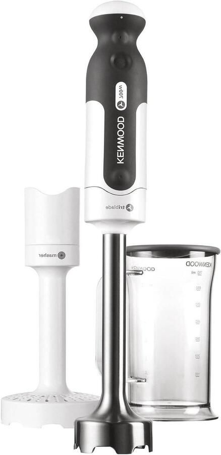 Staafmixer Set Keukenmixer Eten Bereiden 11 Functies 0.7 Liter Cup Wit Grijs