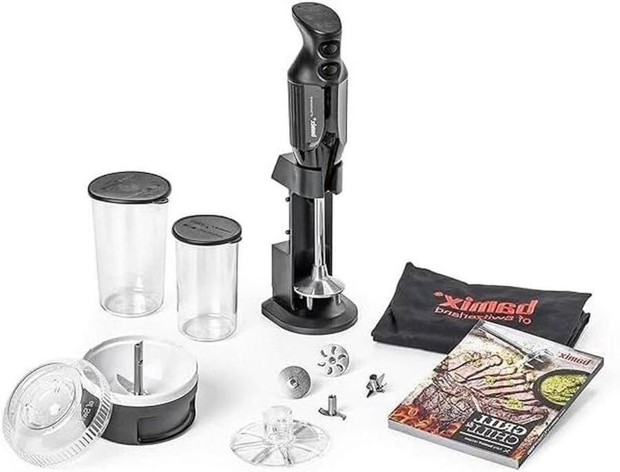 Staafmixer Set Keukenmixer Eten Bereiden Veelzijdig Accessoire Niet Specific Zwart