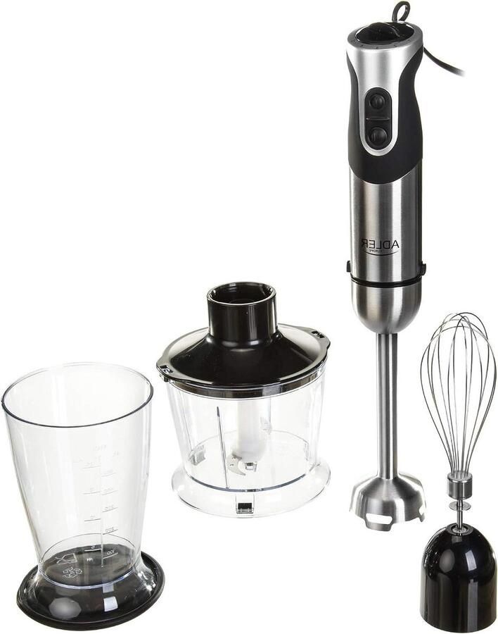 Staafmixer Set Puree Blender Keuken Assistent Roestvrij Staal 800 ml Zwart