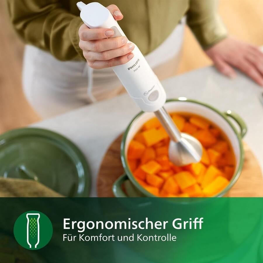 Staafmixer Viva Collection ProMix-mengtechnologie 650 W Antispat mesbeschermer HR2534 00 met beker