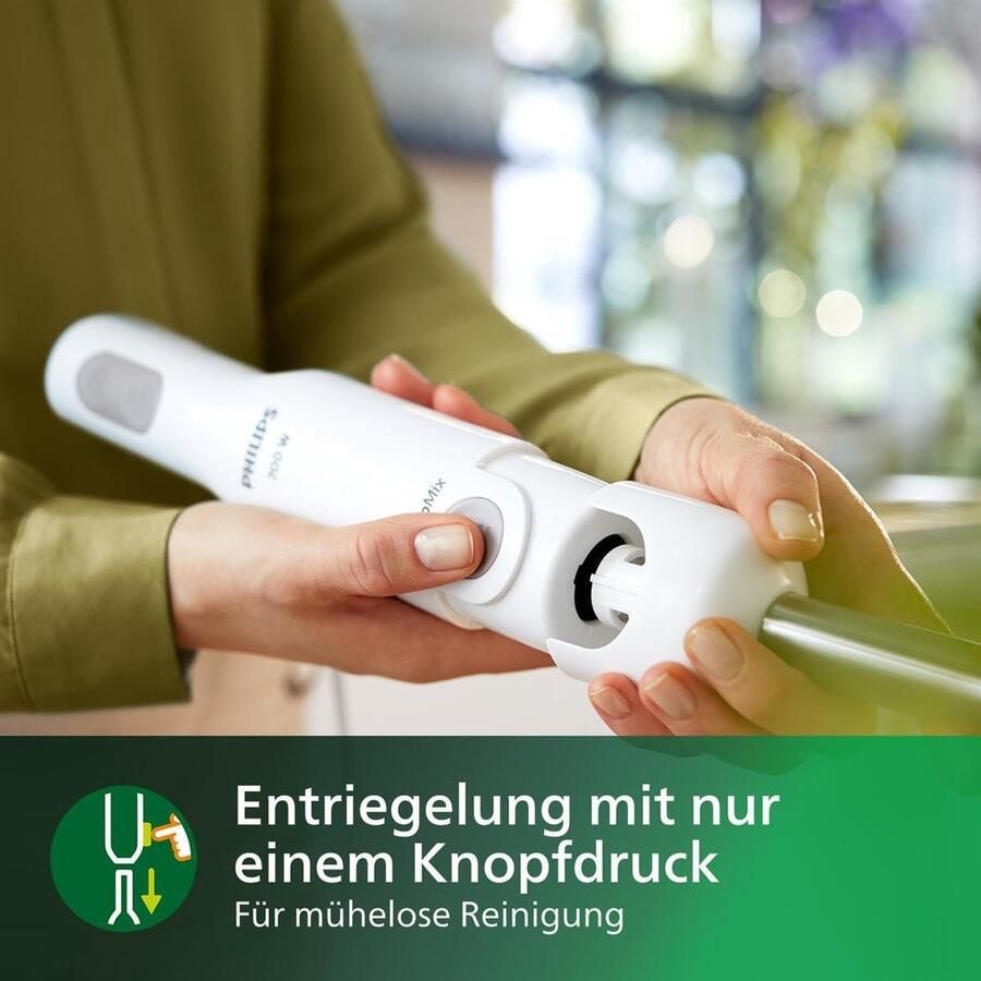 Staafmixer Viva Collection ProMix-mengtechnologie 650 W Antispat mesbeschermer HR2534 00 met beker