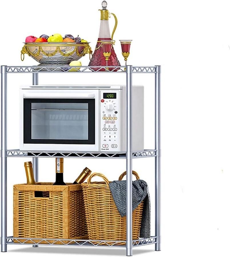Staand Magnetronrek met 3 Etages Keuken Organizer van Koolstofstaal
