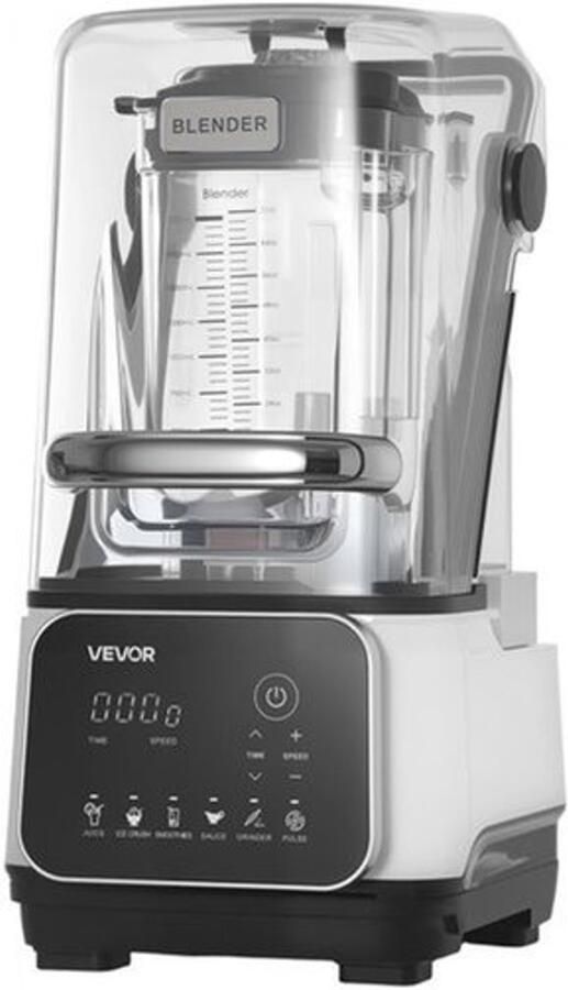 Staande Blender 2 Liter 1600 W Vermogen Wit PC Materiaal Smoothie Mixer Powerblender