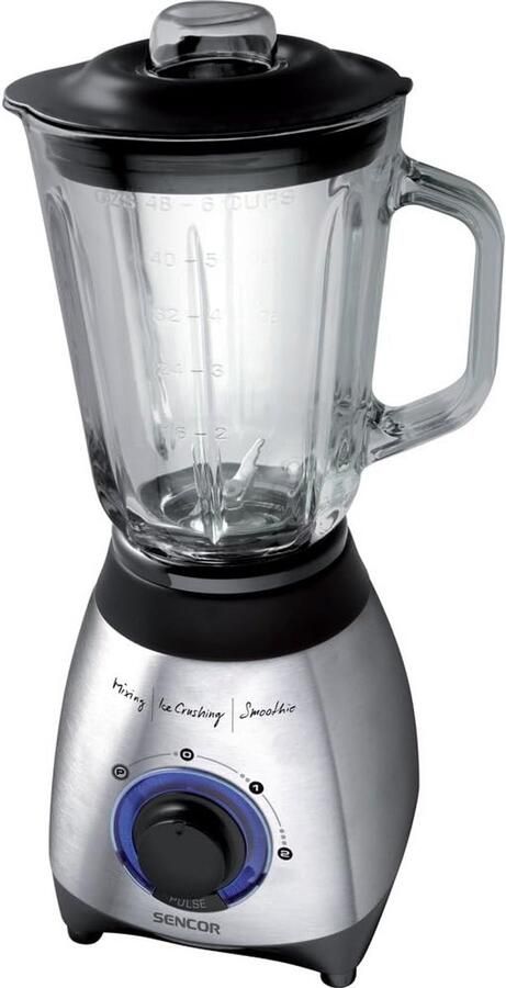 Staande blender met glazen reservoir 1 5 liter