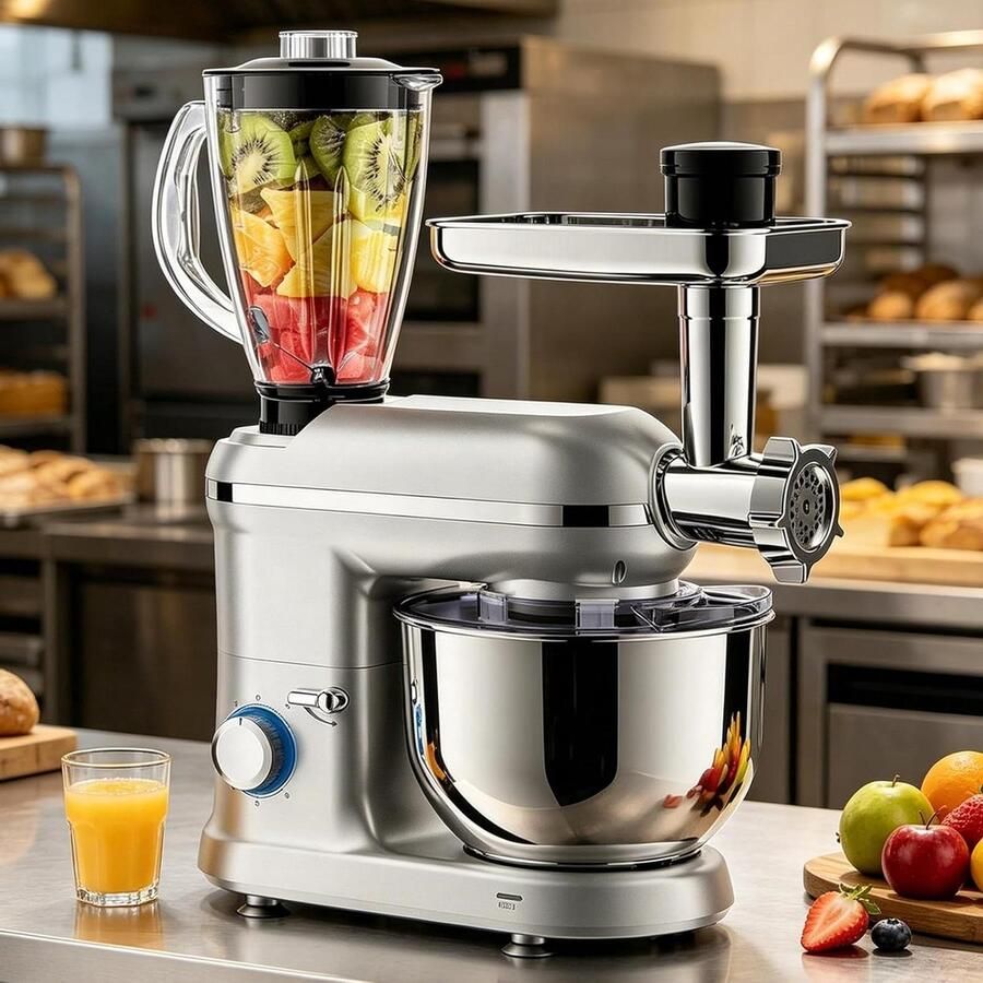Staande Keukenmixer Elektrische Mixer Keuken Bakken En Koken 5-In-1 Multifunctioneel 5.5 Liter Meerkleurig