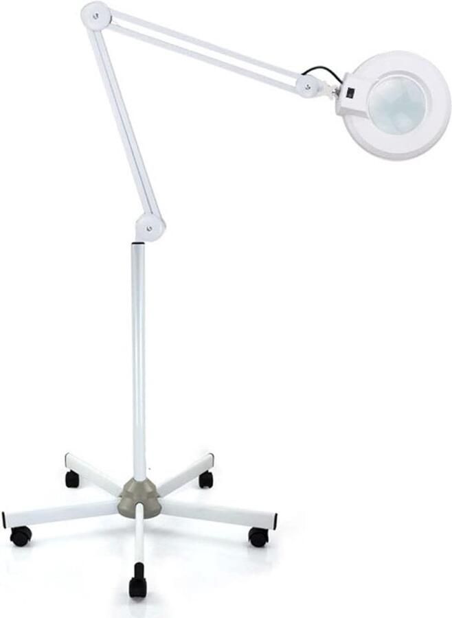 8 x vergrootglas met licht en standaard 3 omwentelingen met 120 ledkralen zwenkarm dimbaar werklamp voor lezen knutselen cosmetica