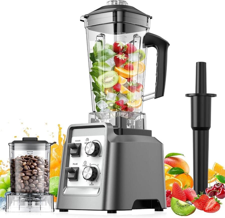 Staande mixer 1800W smoothie maker tafelmixer met 2 0 liter