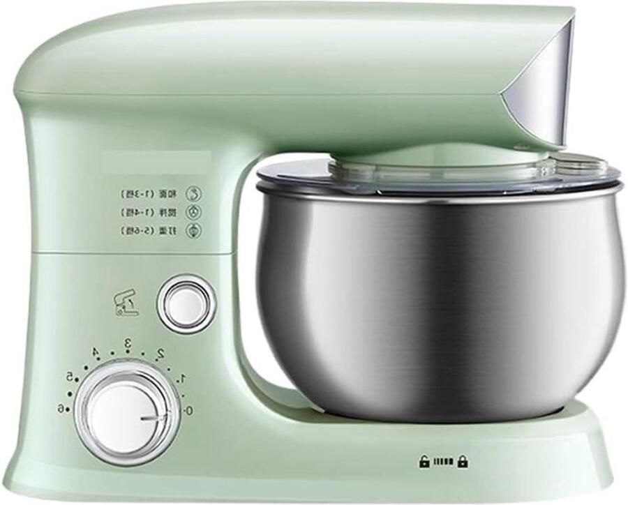 Staande mixer Keukenmachine Bakken en koken 6 snelheden 3 Liter kom Groen