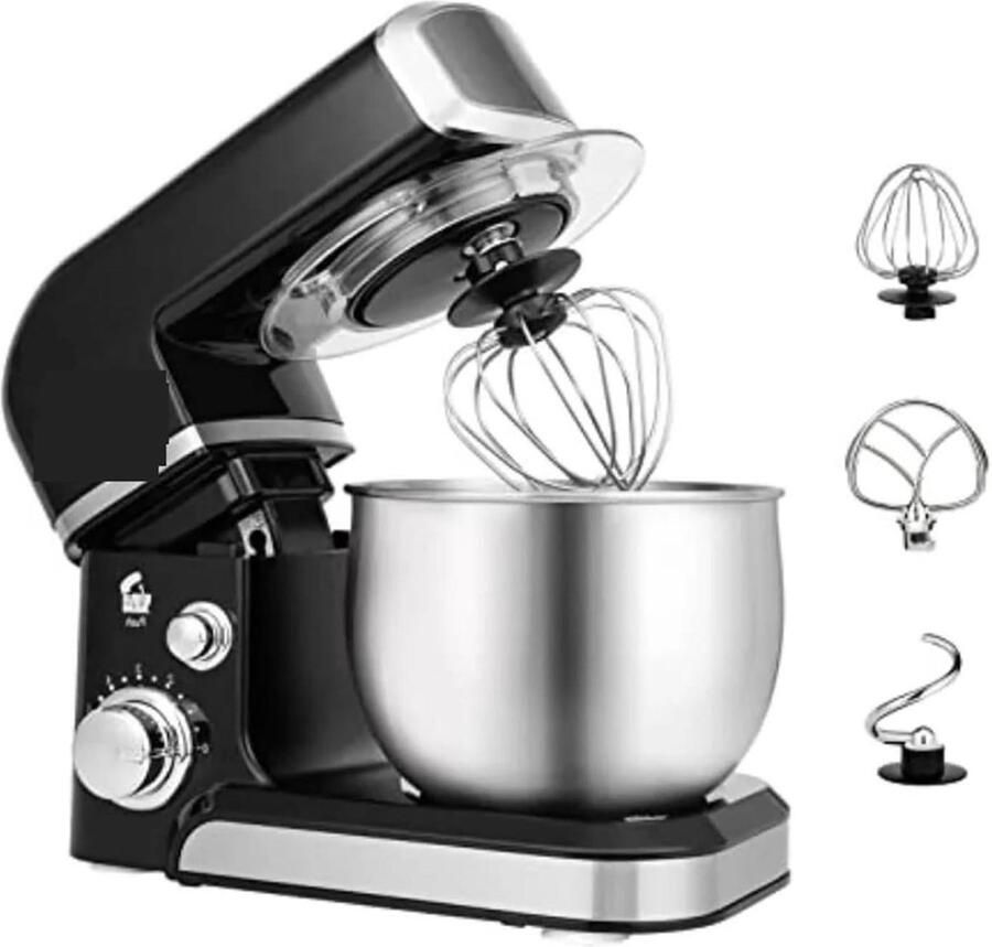 Staande mixer Keukenmachine Bakken en mixen 6 snelheden Compact formaat Wit
