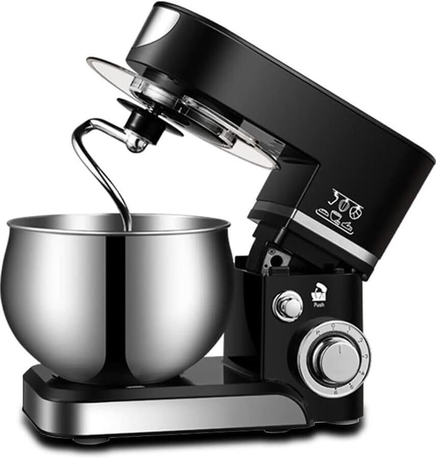 Staande mixer Keukenmixer Elektrisch Bakken en Koken 1200W Krachtige Motor 5L Kom Capaciteit Zwart