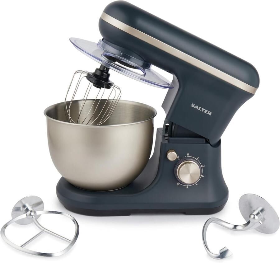 Staande Mixer Keukenmixer Keukenapparaat Thuis Bakken 1200W 6 Snelheden 5L Kom Blauw Grijs