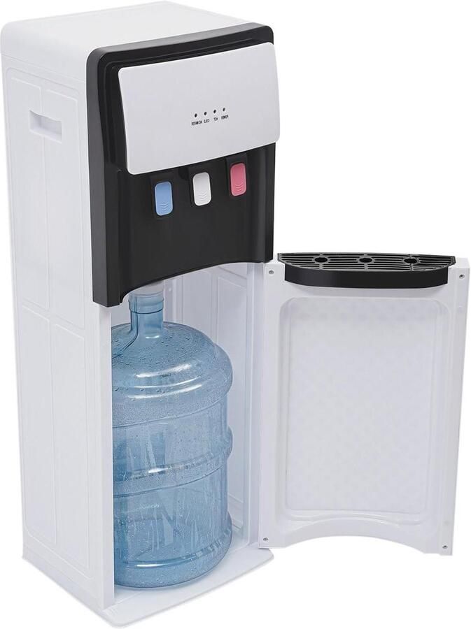 Staande Waterdispenser Waterkoeler Waterkoker Kantoor Water Voorzien Vulling Van Onderen 93H x 31D cm Wit