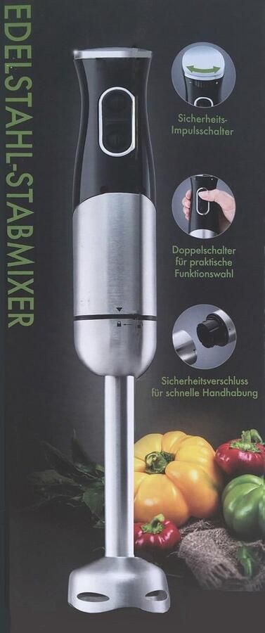 Krachtige staafmixer van roestvrij staal 800W Veilig en Praktisch