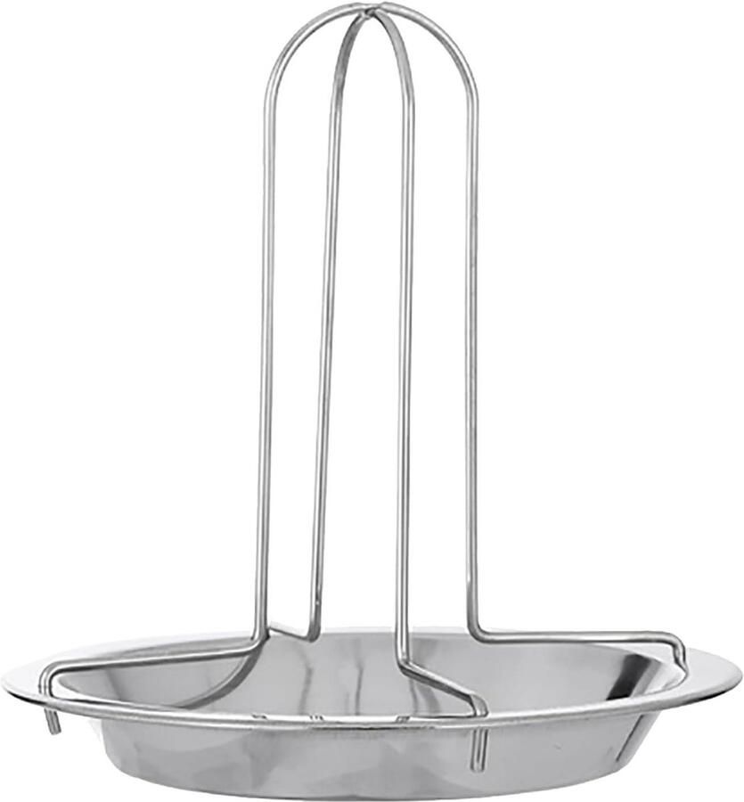 Stainless Steel Chicken Roasting Rack Heavy Duty Folding Vertical Roasting Stand with Removable Tray for Outdoor BBQ Camping Grill Accessories - Foto 1