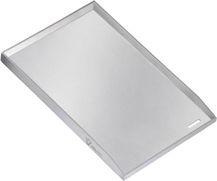 Stainless Steel Grillplaat 34 x 48 cm voor Gas- en Houtskoolbarbecues Universele Grillpan en Plancha