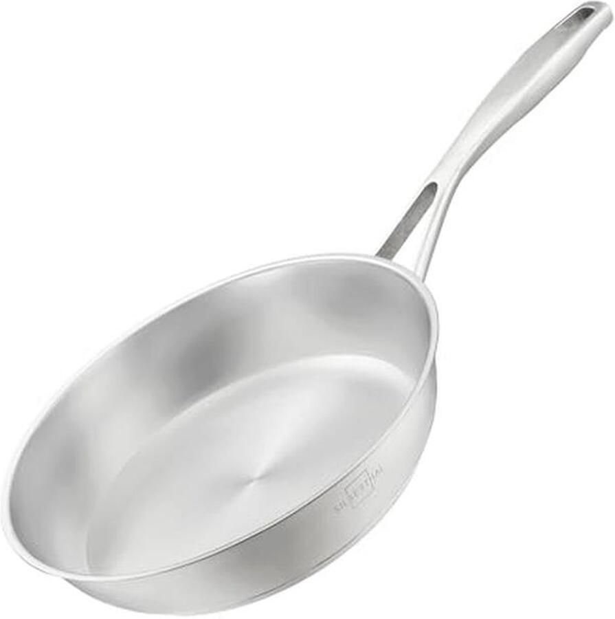 Stainless Steel Induction Frying Pan 24 cm – Professional Roasting and Oven-Safe Cooking
