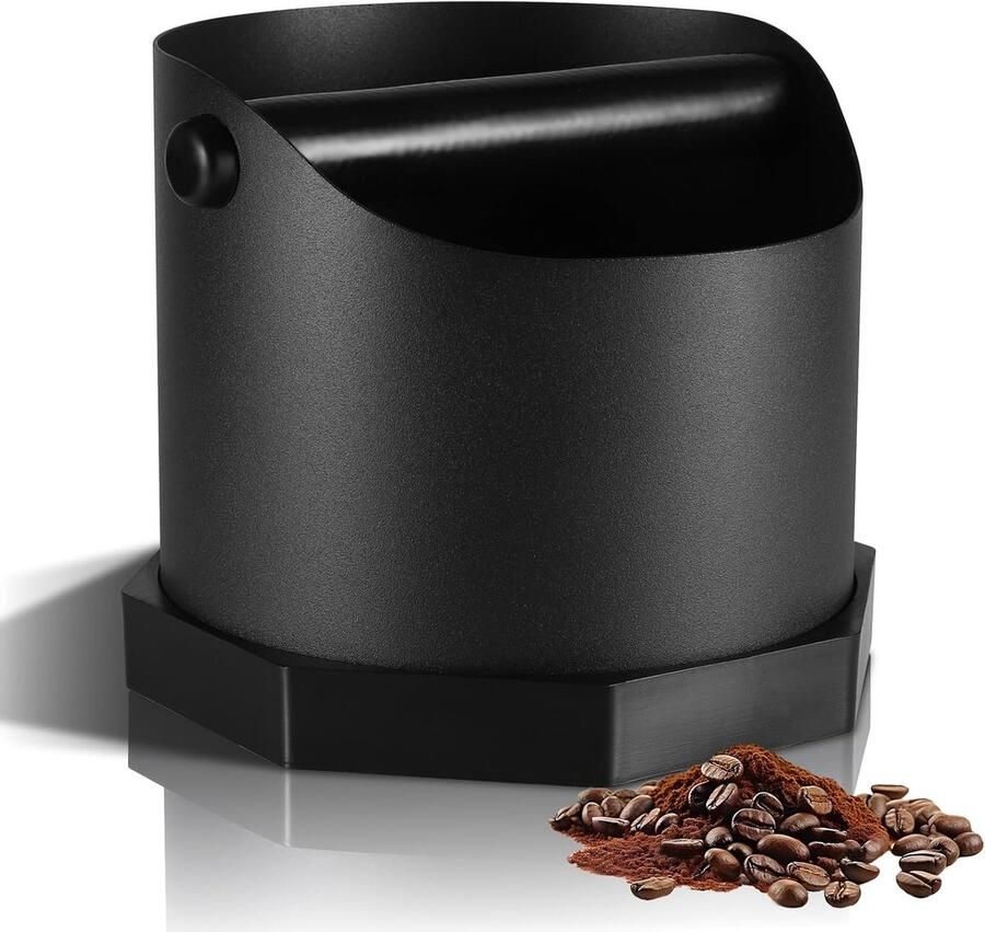 Stainless Steel Koffie Puck Bak met Afneembare Knock Bar en Antislip Basis voor Espresso Accessoires Ideaal voor Thuisgebruik en Koffieliefhebbers