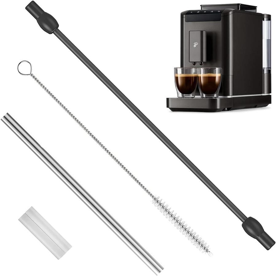 Stainless steel melkslang en reinigingsborstel set voor Siemens EQ6 geschikt voor koffiemachines eenvoudig te gebruiken en duurzaam