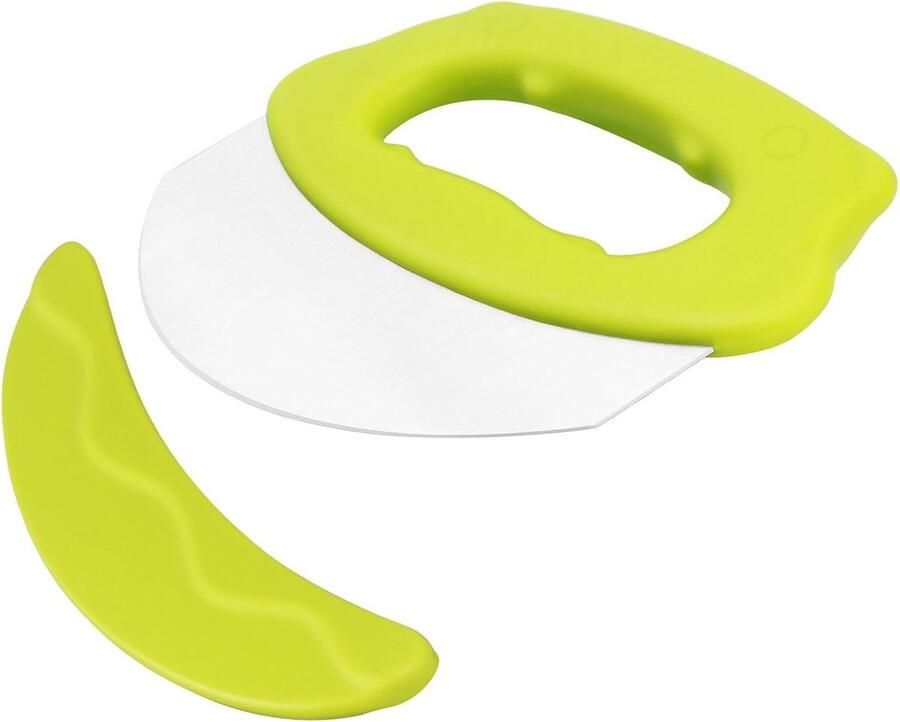 Stainless Steel Pizza Snijder met Ergonomische Grip voor Perfecte Pizza en Taarten Groen