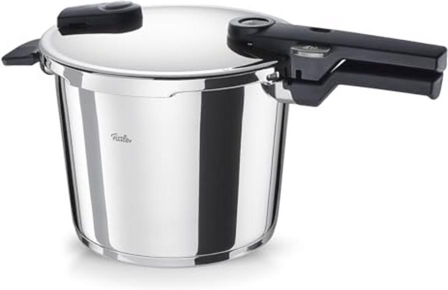 Stainless Steel Pressure Cooker 6L Induction Compatible with 2 Cooking Modes