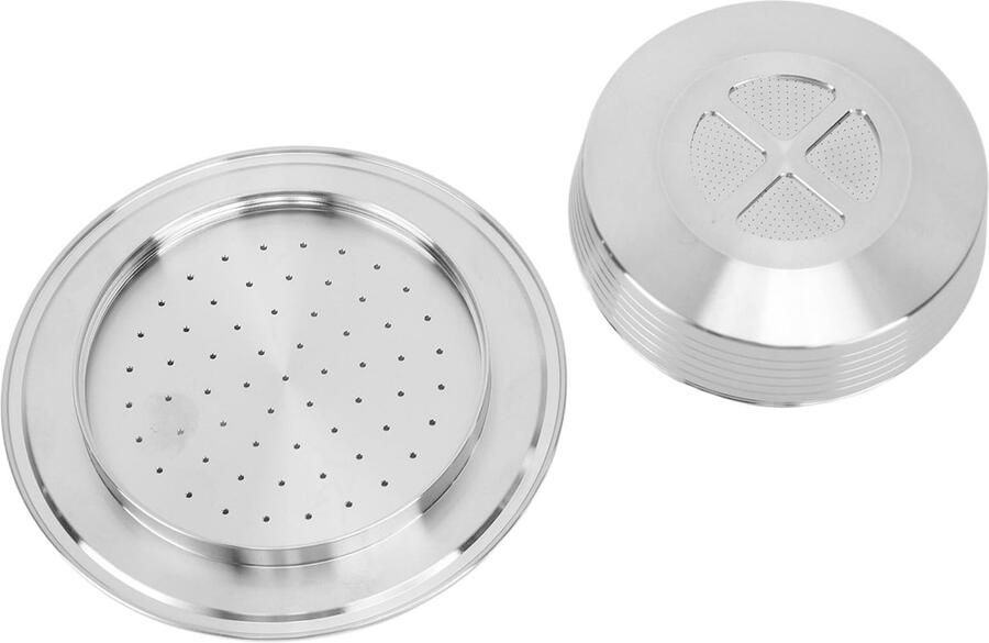 Stainless Steel Refillable Capsules Reusable Coffee Pods Compatible for HD7801 Espresso Pods Refillable Capsules with 1 Reusable Spoon 1 Brush