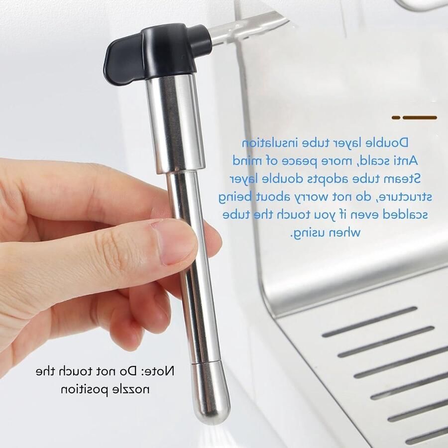 Stainless Steel Stoompijp voor Koffiemachines met Verhoogde Stoomopbrengst Geschikt voor EC685 en andere modellen