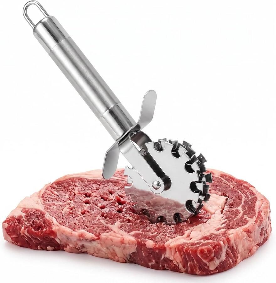 Stainless Steel Vleesvermalser Professionele Tenderizer Tool voor Steak Varkensvlees en Kalfsvlees met Rolhamer en Spuitfunctie