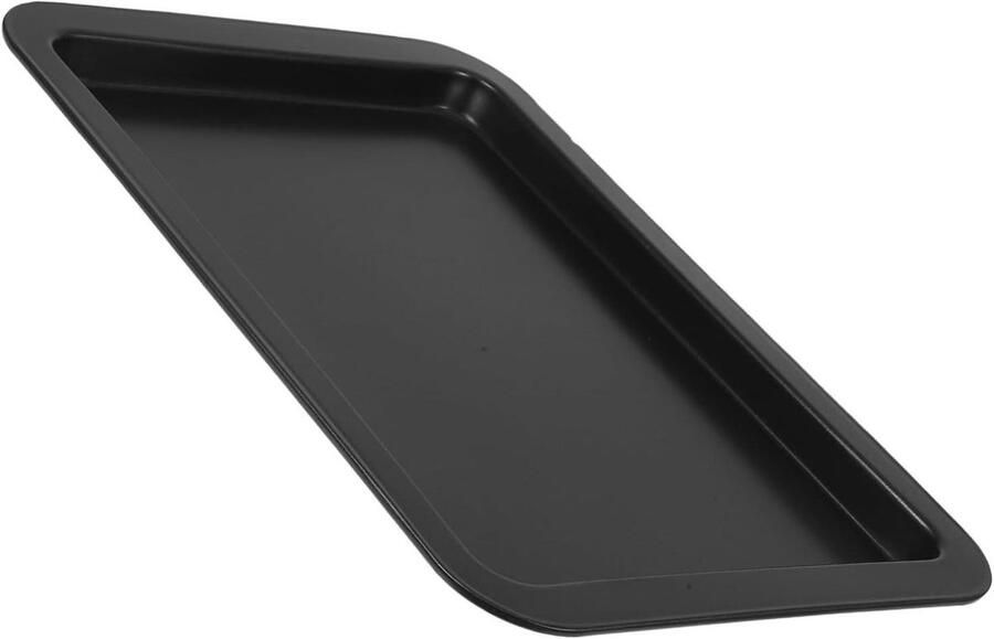 Stalen Bakplaat Ovenplaat Bakvorm Koekjes Bakken Antiaanbaklaag 33x23x2cm Zwart
