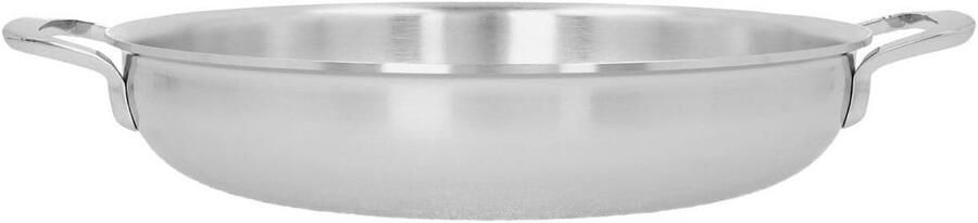 Stalen Braadpan Kookpan met Handgrepen Allround Koken Vaatwasserbestendig 28 cm Diameter