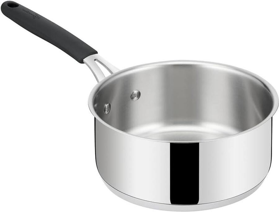 Stalen Braadpan Stoofpan Kookpan Langzaam Garen Lagotherm Bodem 18 cm Zilver