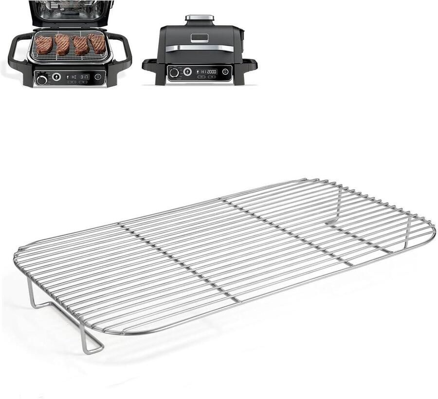 Stalen grillrooster voor Ninja Woodfire OG701EU perfect voor het roken van grote stukken vlees grill compatibel met rookoven grill OG701EU voor Ninja Woodfire accessoires (1)