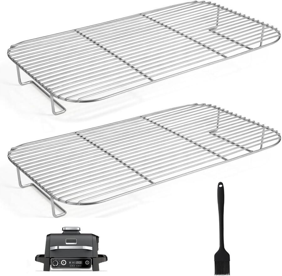 Stalen grillrooster voor Ninja Woodfire OG701EU perfect voor het roken van grote stukken vlees grill compatibel met rookoven grill OG701EU voor Ninja Woodfire accessoires (2)