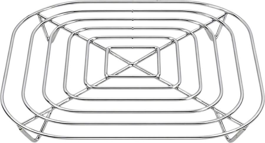 Stalen rooster voor airfryer vervanging 20 x 20 cm voor glazen containers compatibel en vaatwasmachinebestendig