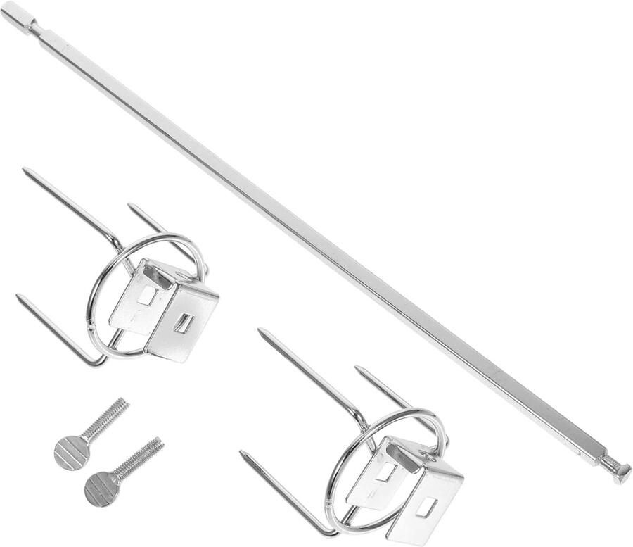Stalen roterende braadkipvork 28 cm stabiele grillvork voor kip en vlees Bbq accessoires voor oven en grill thuis familiefeesten