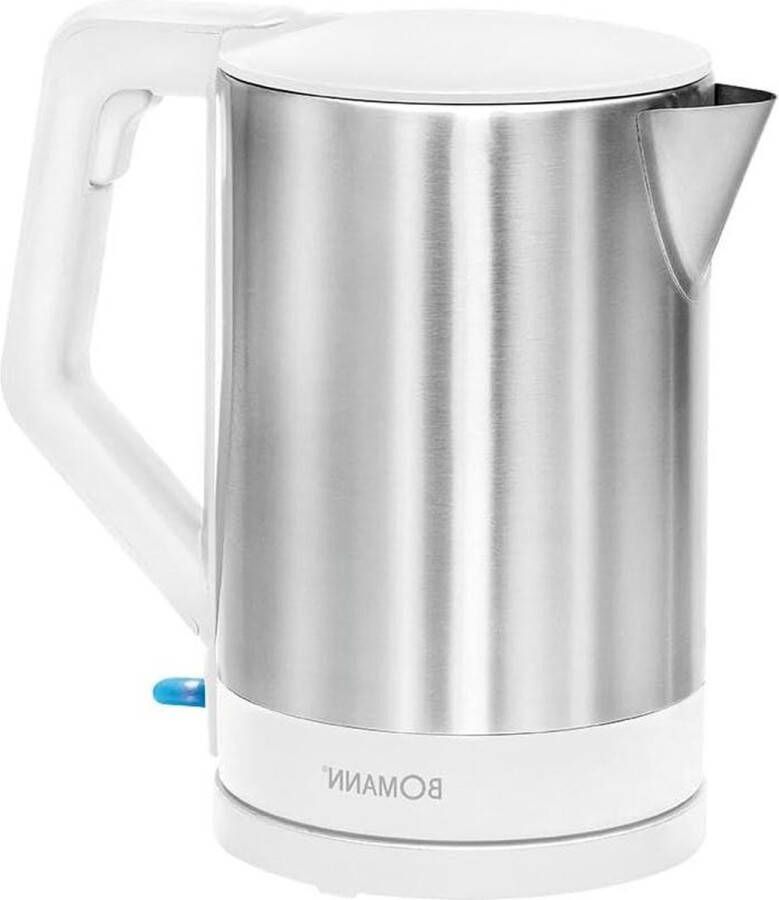 Stalen Waterkoker 1.5 Liter RVS Wit 360° Basis Automatische Uitschakeling