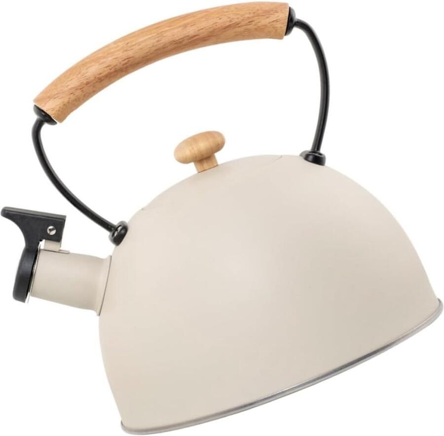 Stalen Waterkoker Theepot Ketel Thee Zetten Met Fluitfunctie 225 cm Beige