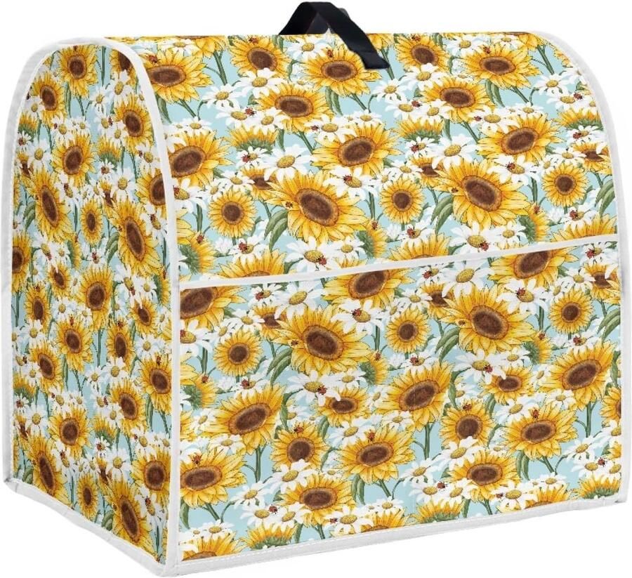 Stand Mixer Cover Keukenapparaat Organizer Keuken Beschermen Met Opbergvak Meerdere Maten Tropische Zonnebloem