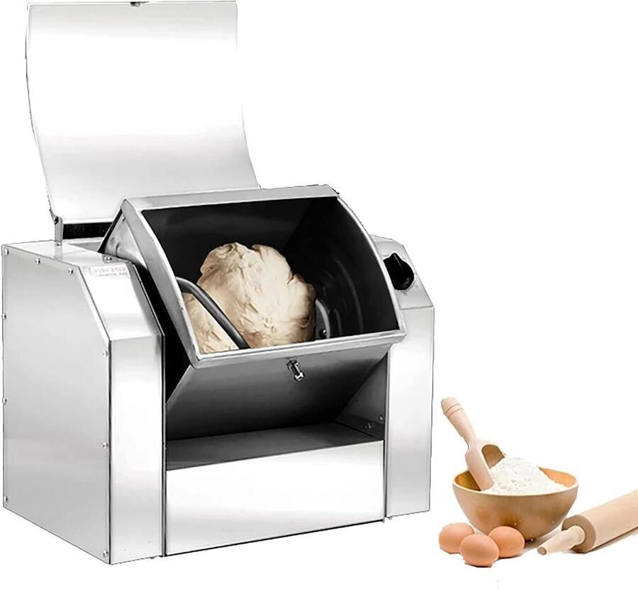 Stand Mixer Deegmixer Keukenmixer Bakken Deeg Kneden Roestvrij Staal 5 kg Silver