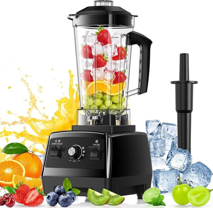 Standmixer 1600W 2L krachtige mixer met 6 messen
