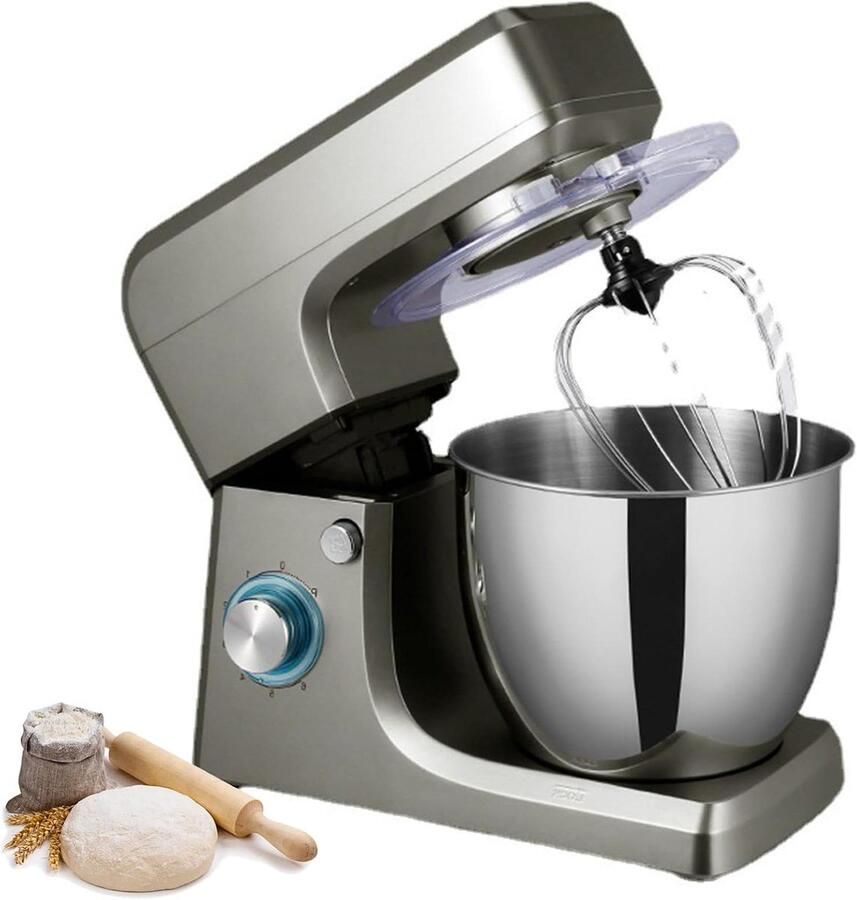 Standmixer Keukenmixer Deegmaker Brood Taart Bakken Krachtige 1400W Motor 8L Komcapaciteit Zwart