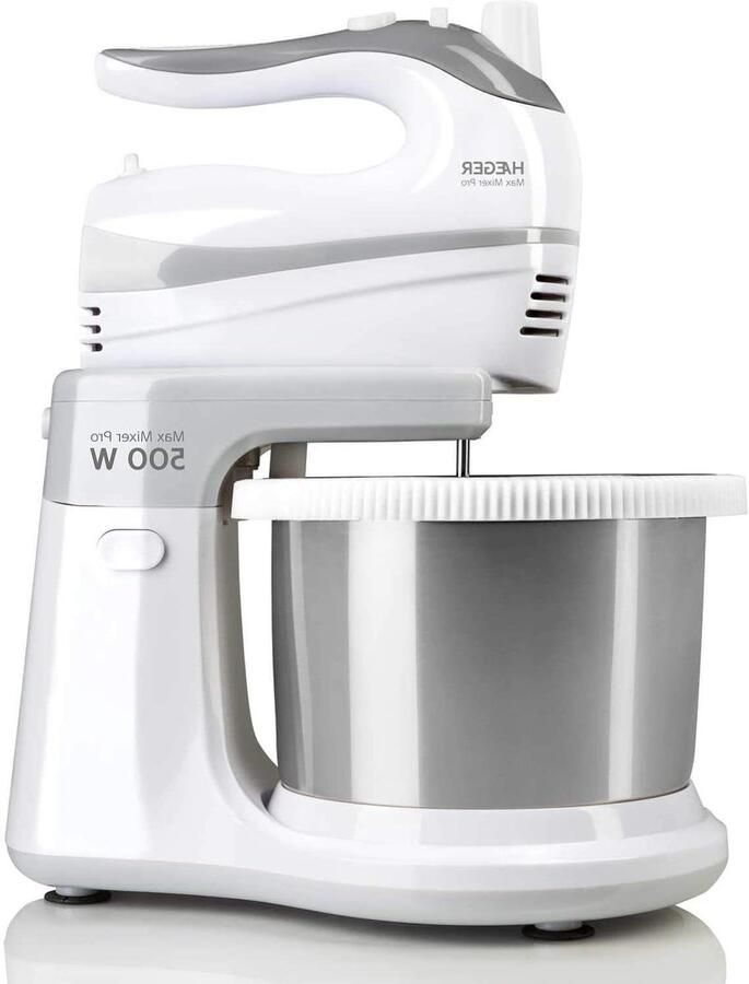 Standmixer Keukenmixer Deegmixer Bakken en Mixen Zelfroterende Kom 3L Kom Zilver