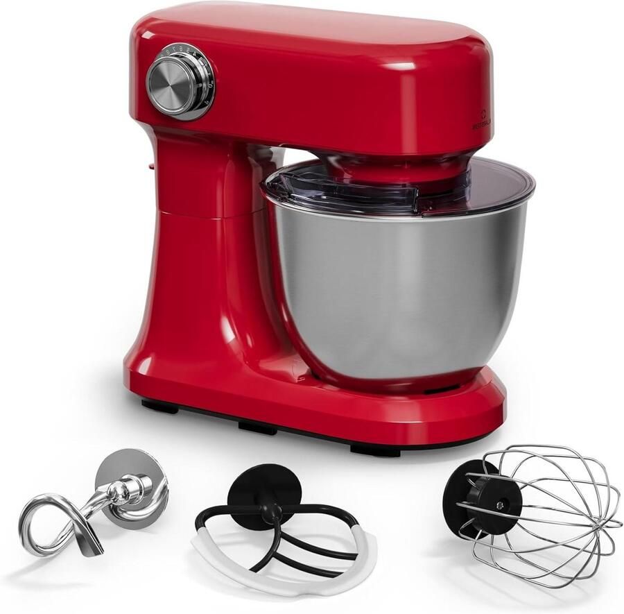 Standmixer Keukenmixer Mixer Bakken en Koken Planetaire Beweging 5 Liter Rood