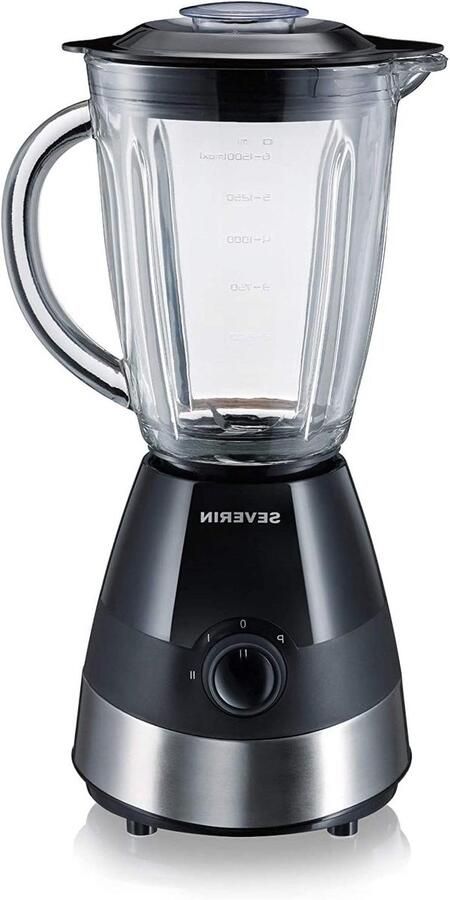 Standmixer met Blenderkan Keukenmixer Smoothie Maker Drankjes Bereiden Krachtige Motor 1.5 liter Zwart
