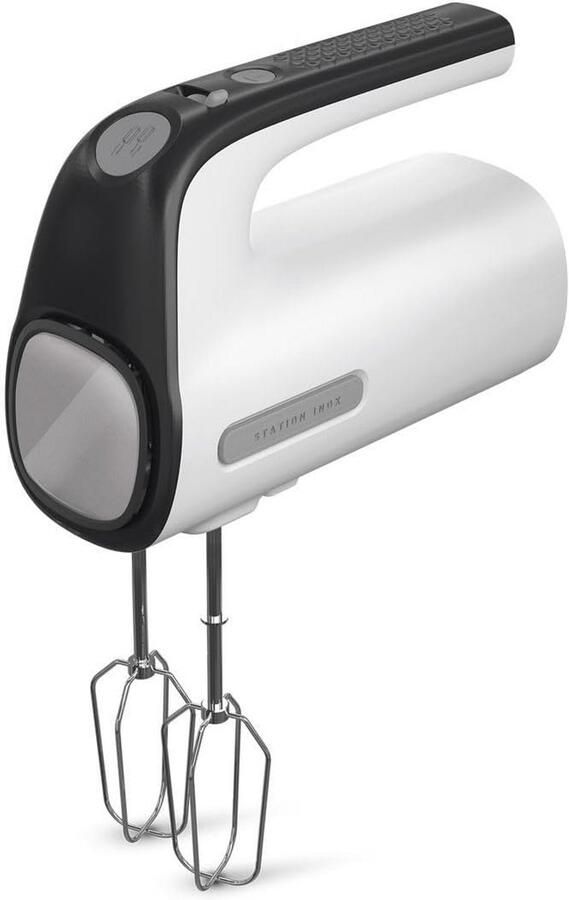 Standmixer voor Bakwaren 500 W 5 Snelheden met Turbofunctie 2 Roerstaafjes voor Kneed- en Mixfuncties Wit Zwart