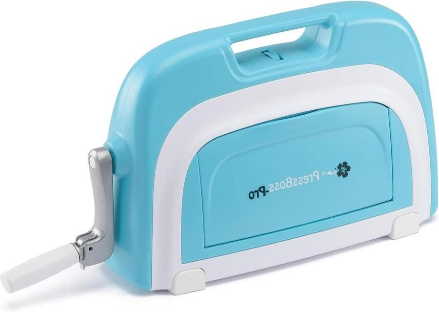 Stans en reliefmachine Papier snijder Hobby projecten Instelbare rolhoogte DIN A4 Wit Blauw